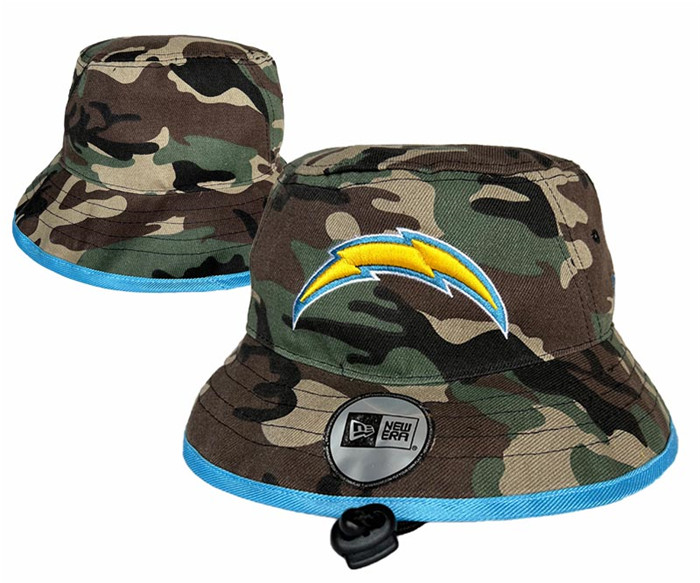 Los Angeles Chargers Salute To Service Stitched Bucket Fisherman Hats 038
